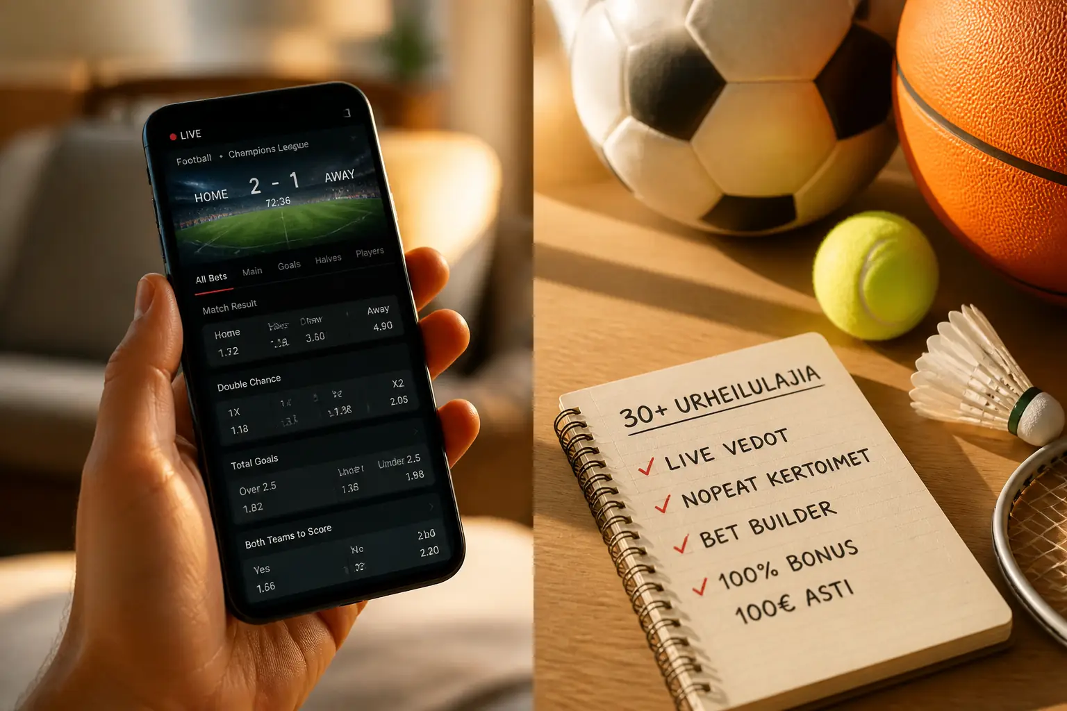 Nomini vedonlyönti – urheiluvedot ja livebetit visual guide for Nomini Casino